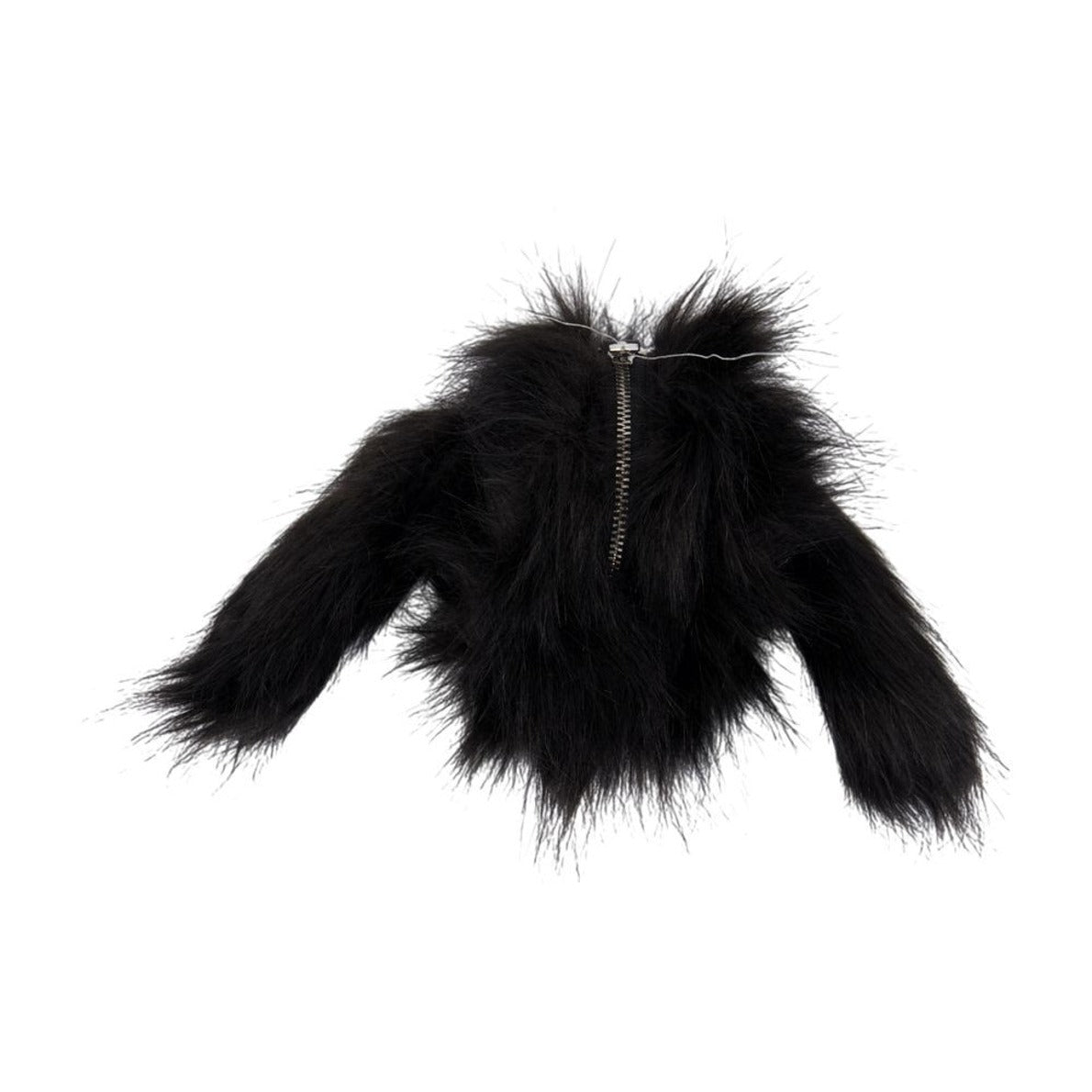 Faux Fur Hare-Shaped Wallet With Zipper Closure