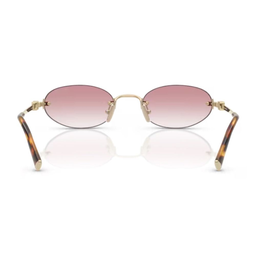 0Mu A54S Logo Rimless Oval Sunglasses
