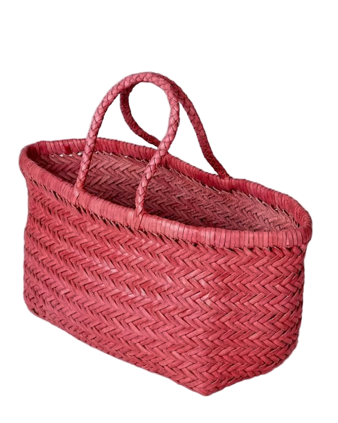 Mini Woven Tote Bag in Vibrant Buffalo Leather