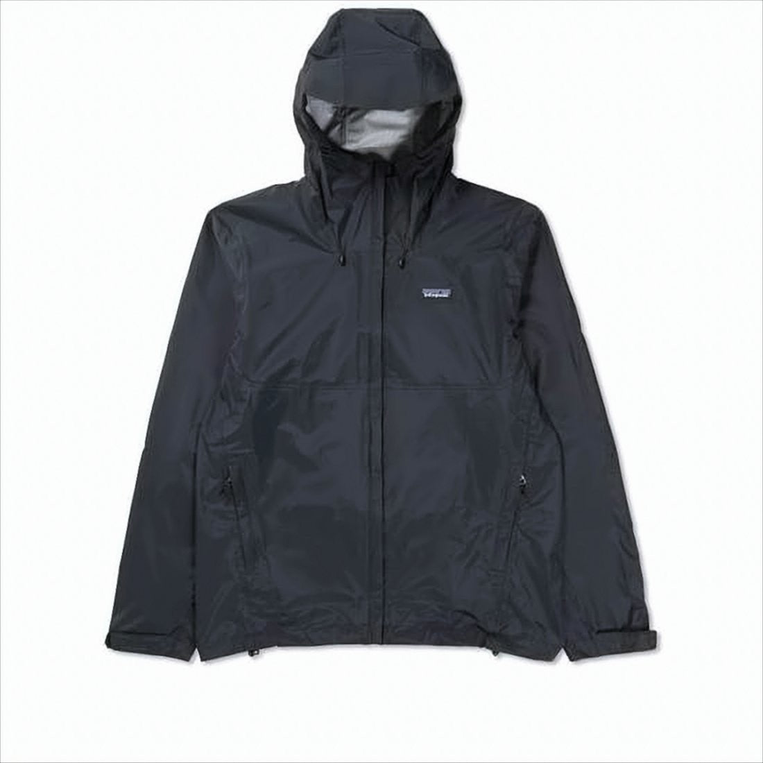 Sleek Minimalist Black Jacket With Hood And Practical Features