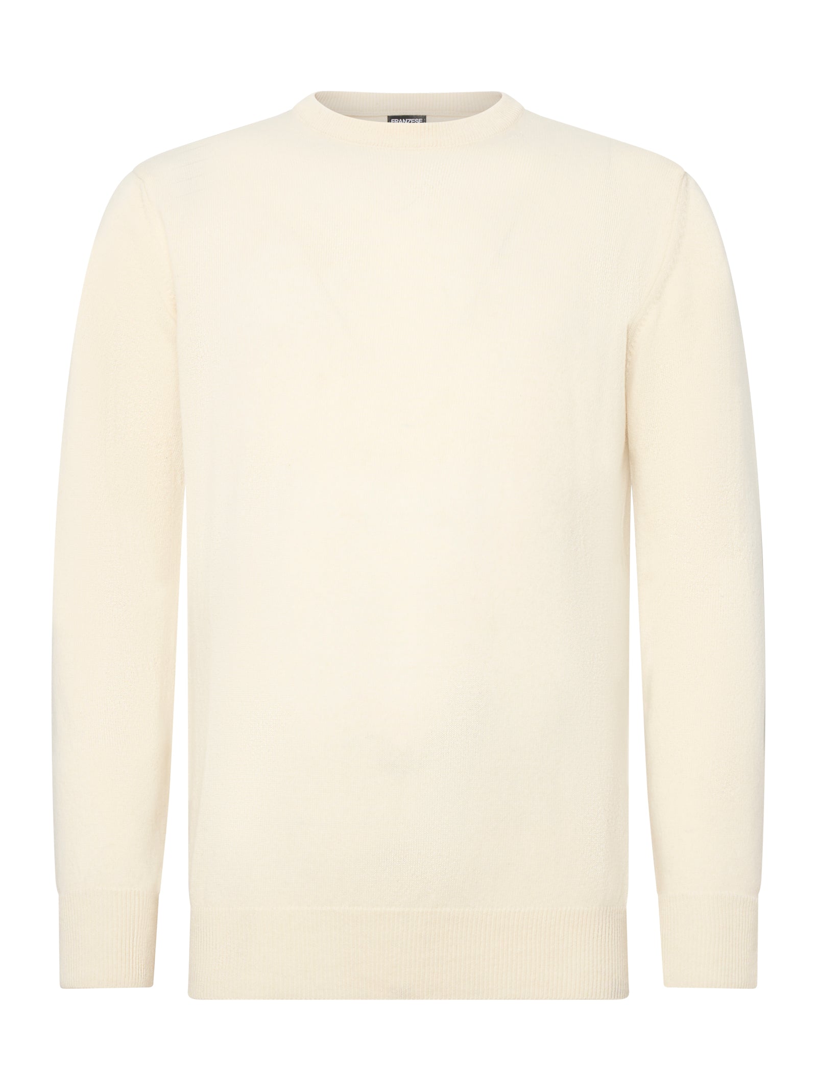 Cream 3-Ply Cashmere Pullover Sweater