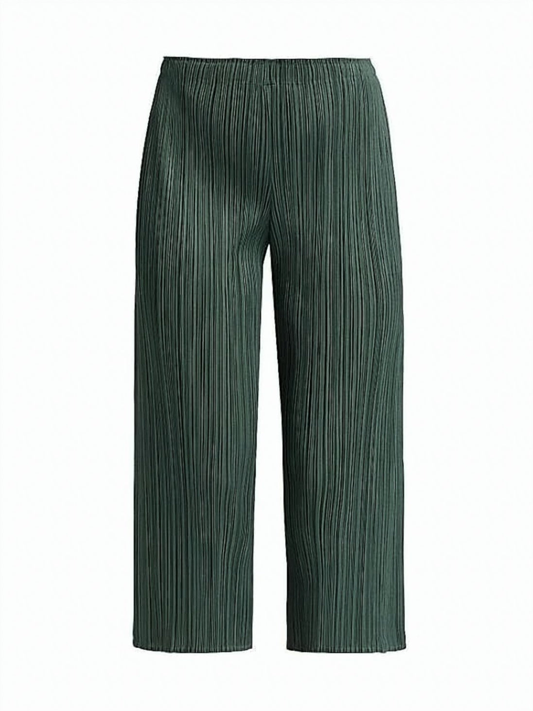 Pleated Texture Cropped Training Pants