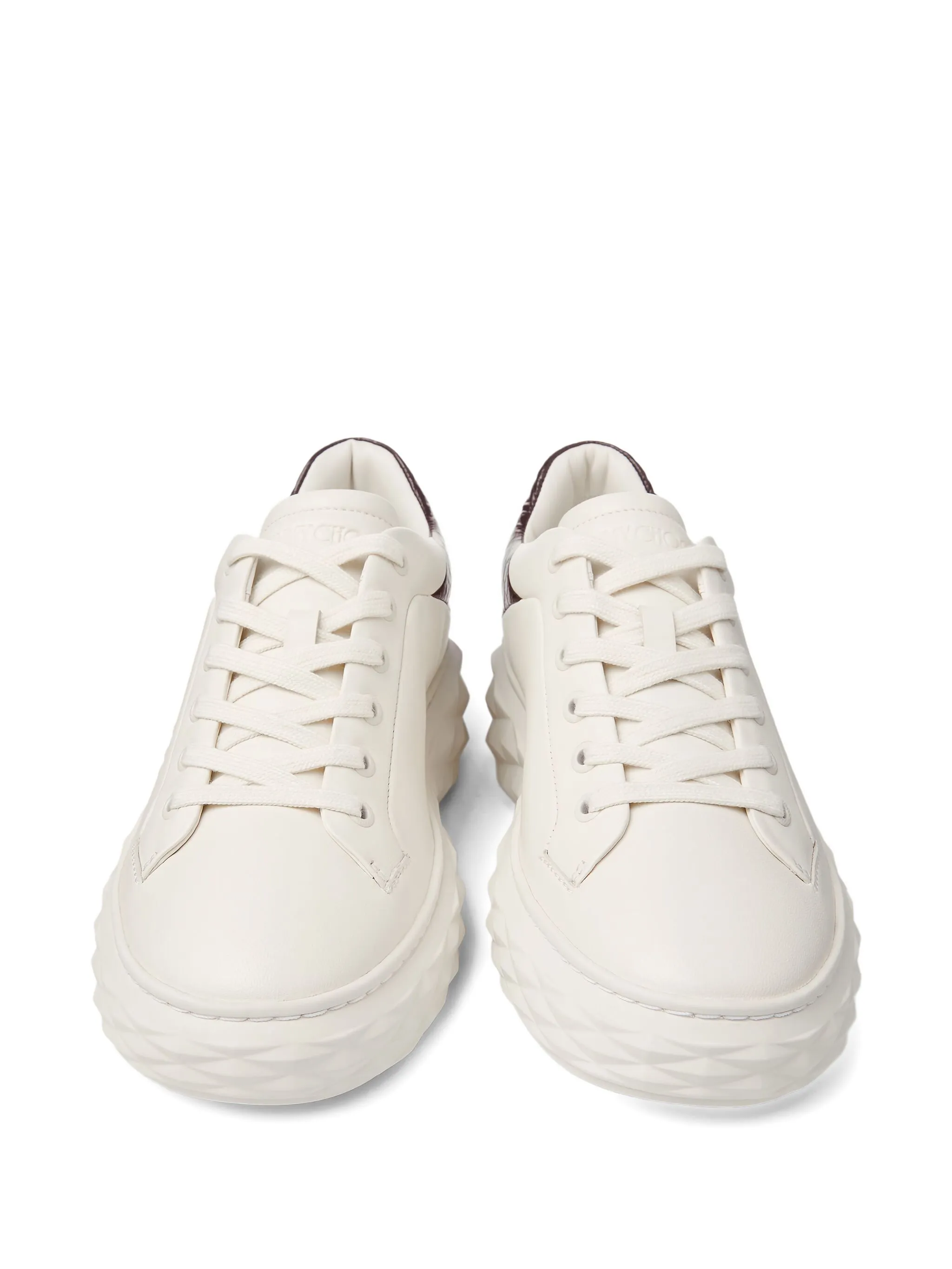 White Diamond Sculptural Nappa Sneakers