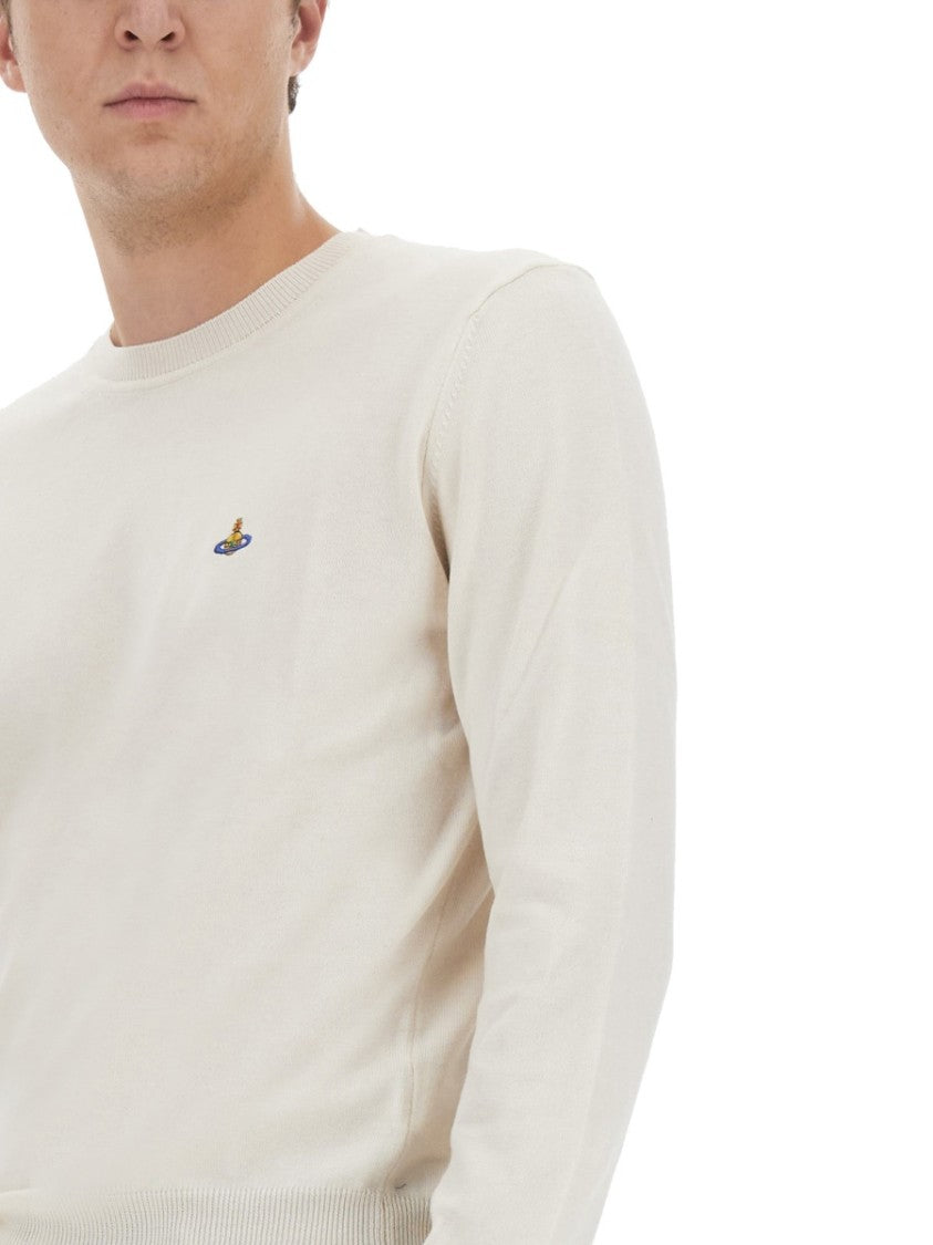 Cotton-Cashmere Blend Jersey With Embroidered Logo