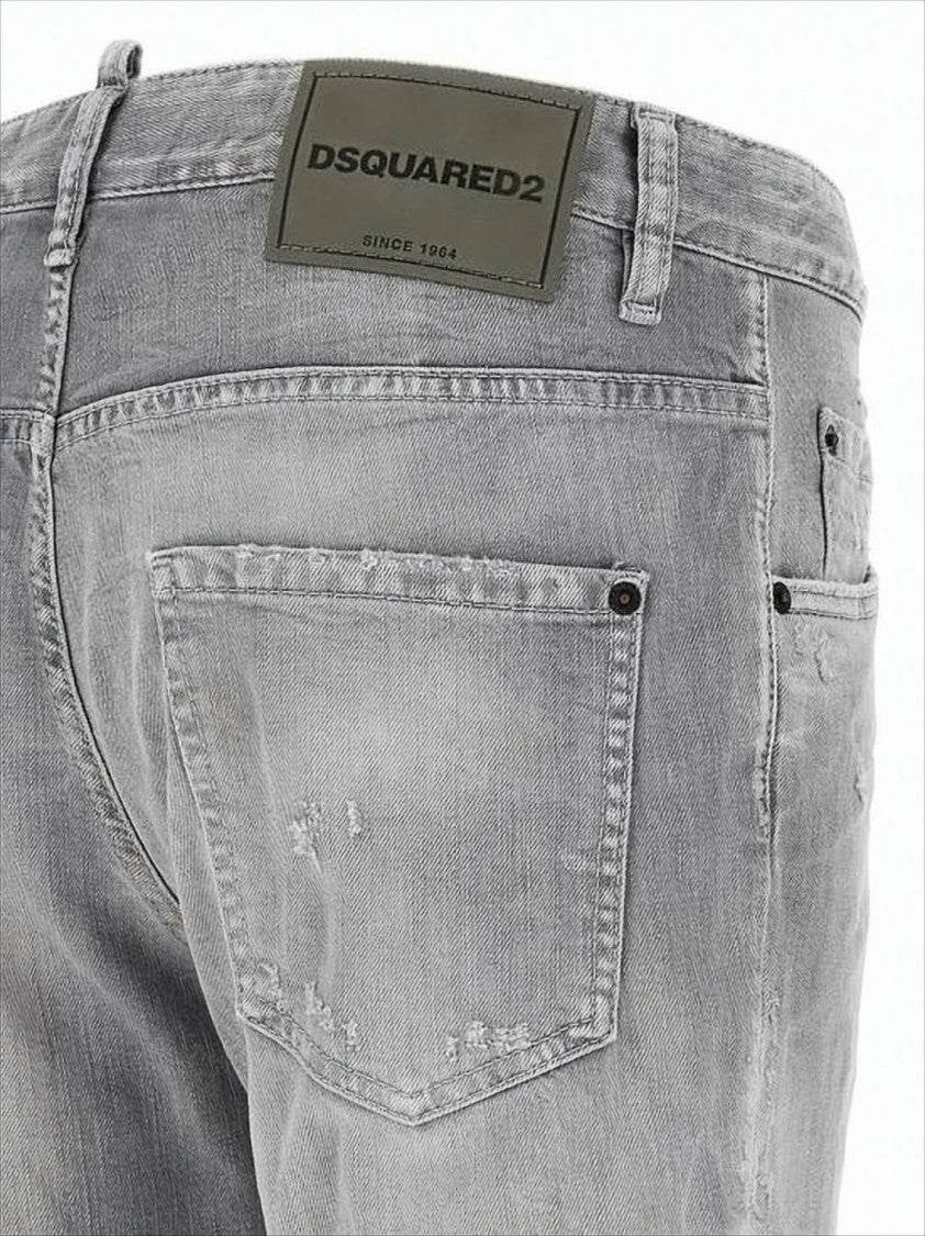 Slim Fit Distressed Denim Pants