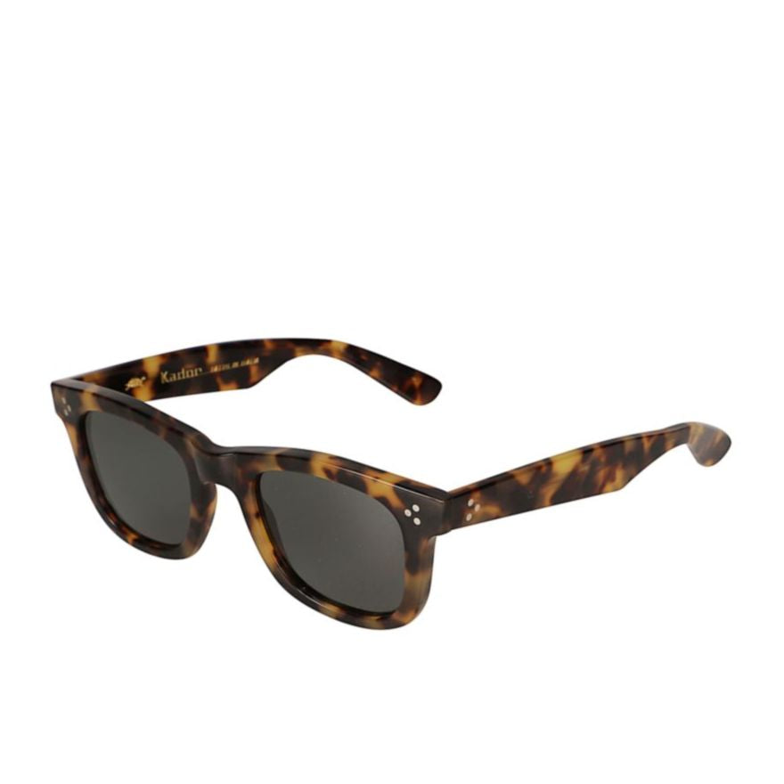 Solemio Classic Rectangular Tortoiseshell Sunglasses with Metallic Accents