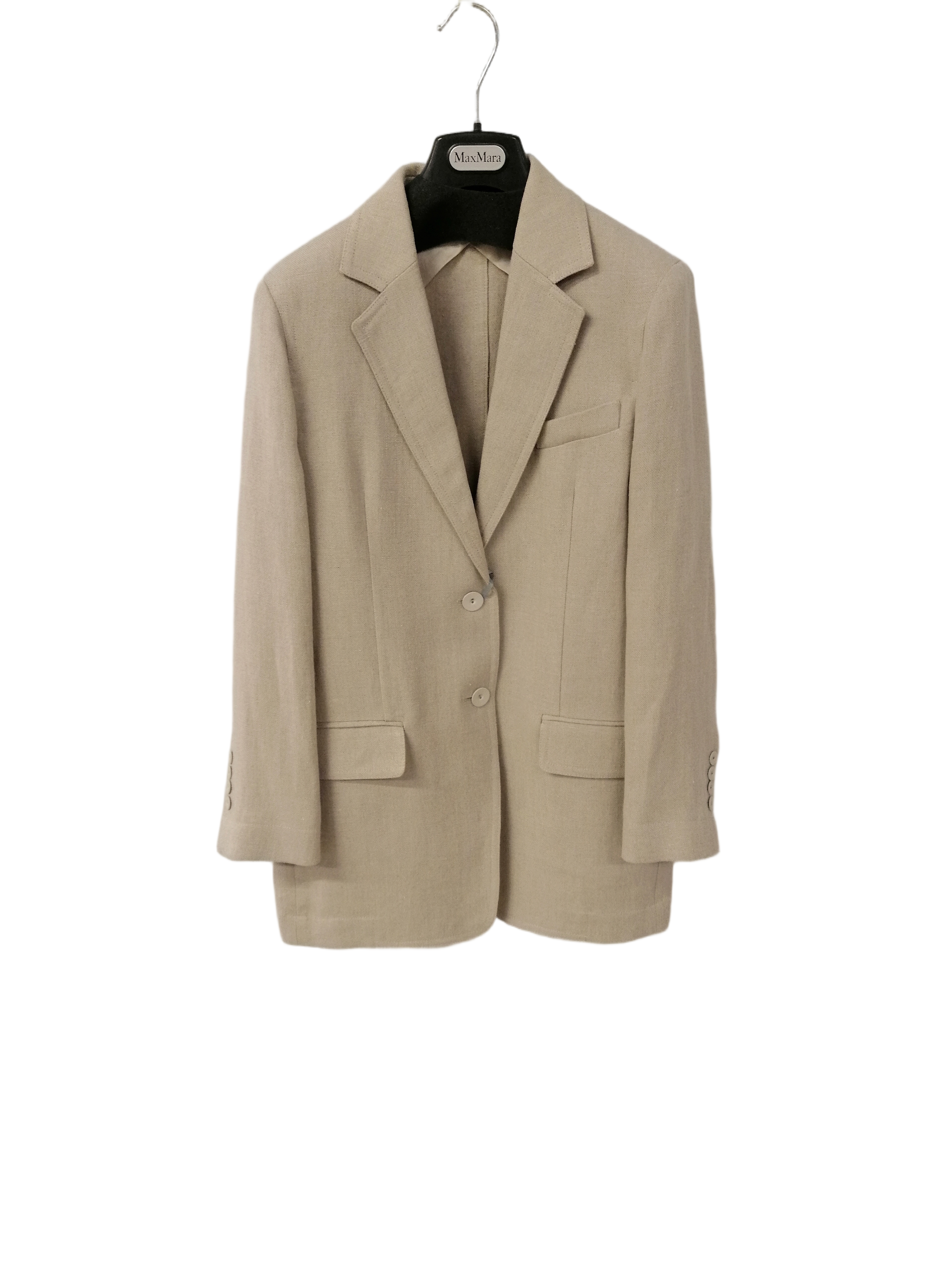 Tailored Flaxlinen Jacket with Notched Lapel