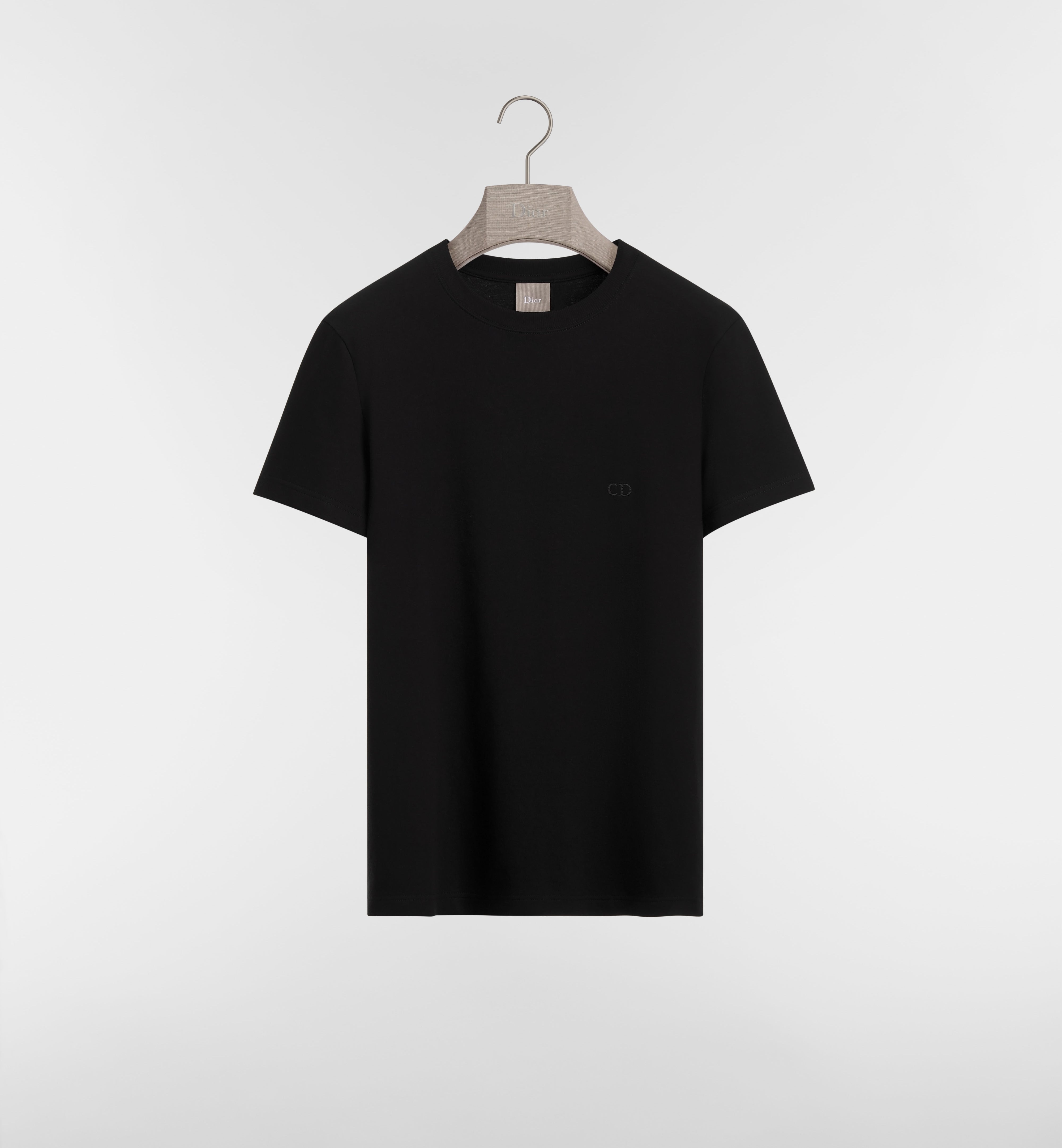 Minimalist Black Short-Sleeve Crew Neck T-Shirt With Subtle Logo