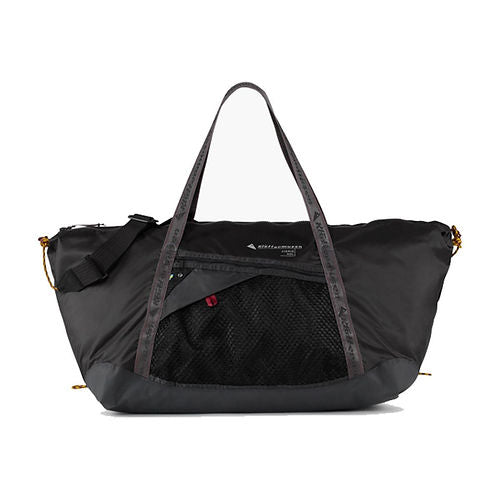 Functional Black Polyamide Shoulder Bag with Gold-tone Accents