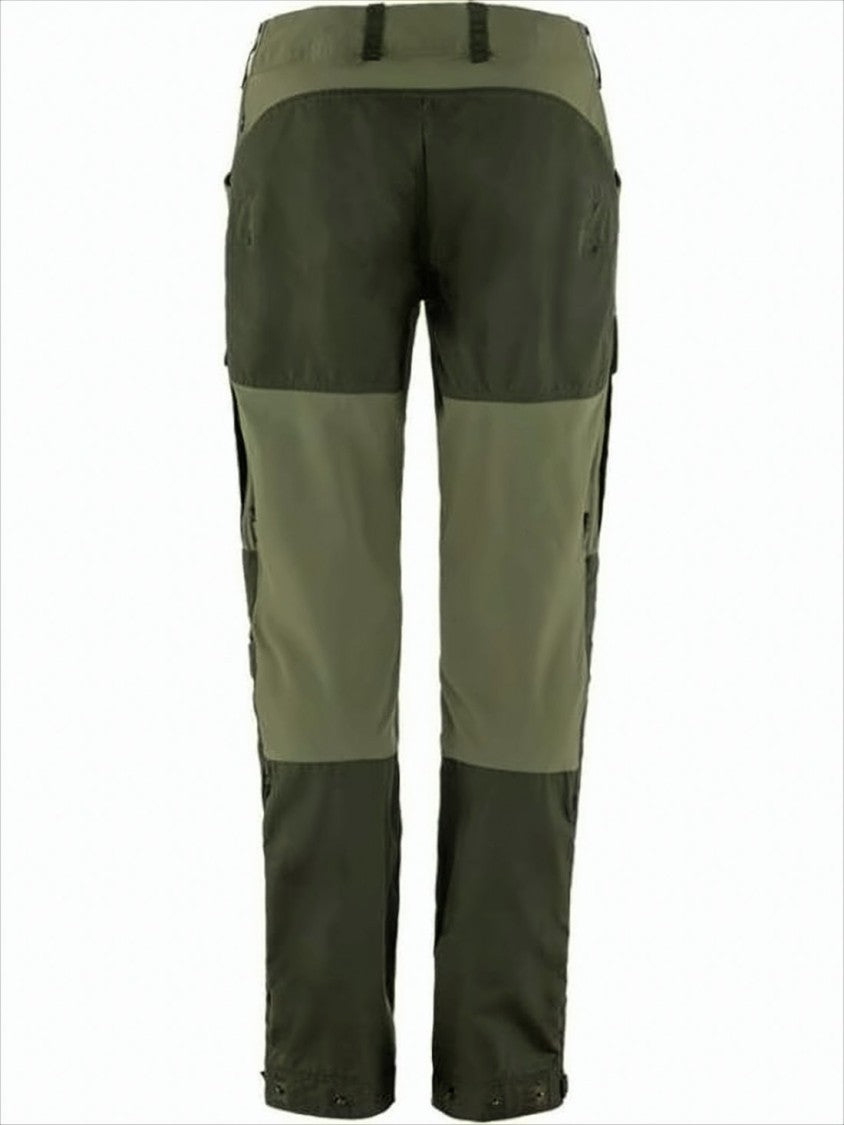 Two-Tone Straight Pants With Functional Flap Pockets