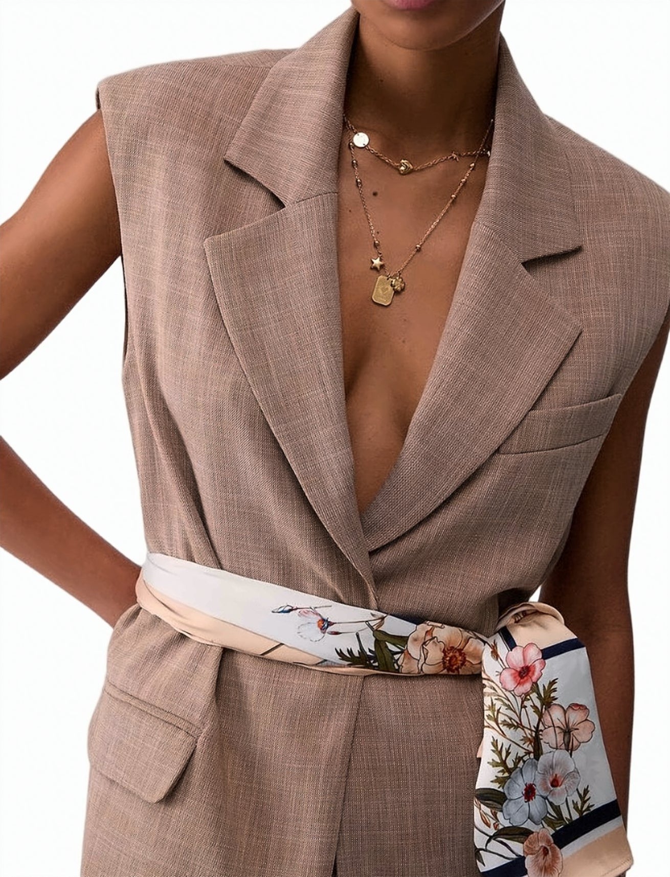 Viscose Blend Longline Vest