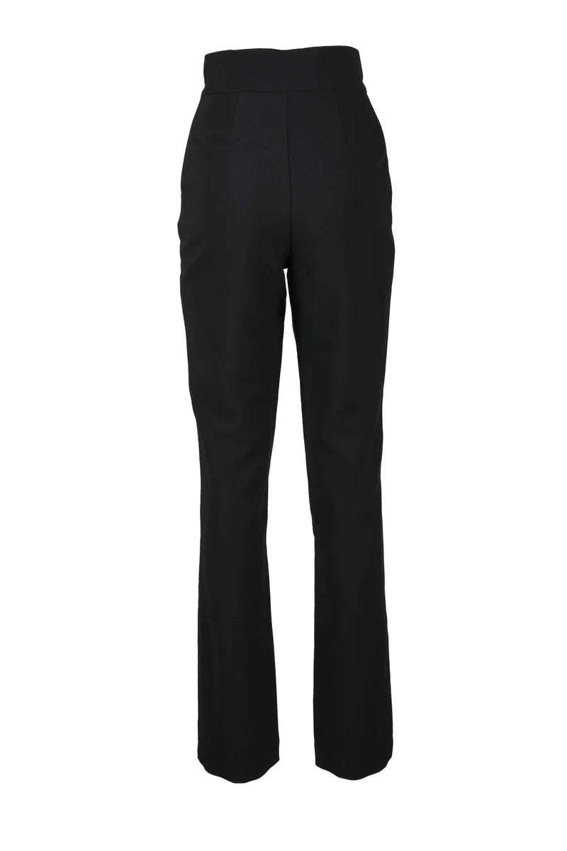 Fabric Stretch Trousers - Black