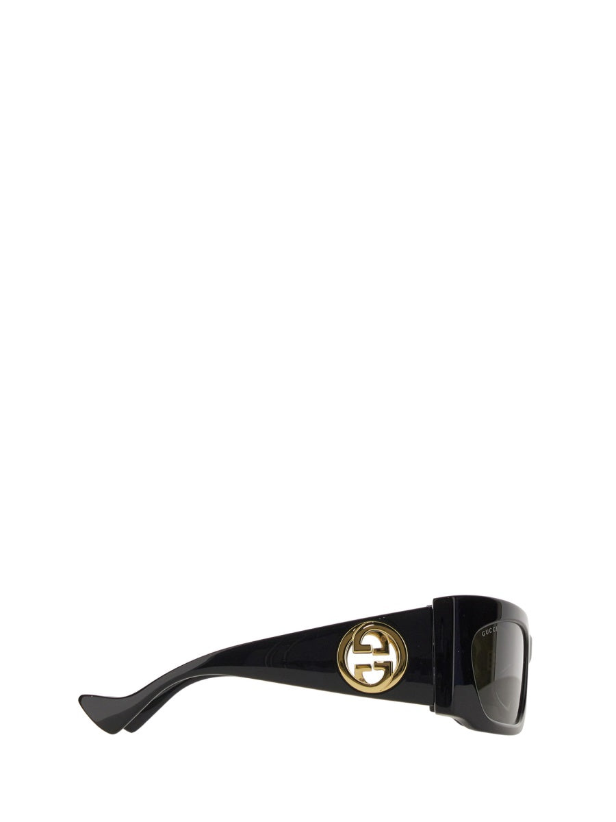 Sunglasses with Distinctive Cut-Out Acetate Temples