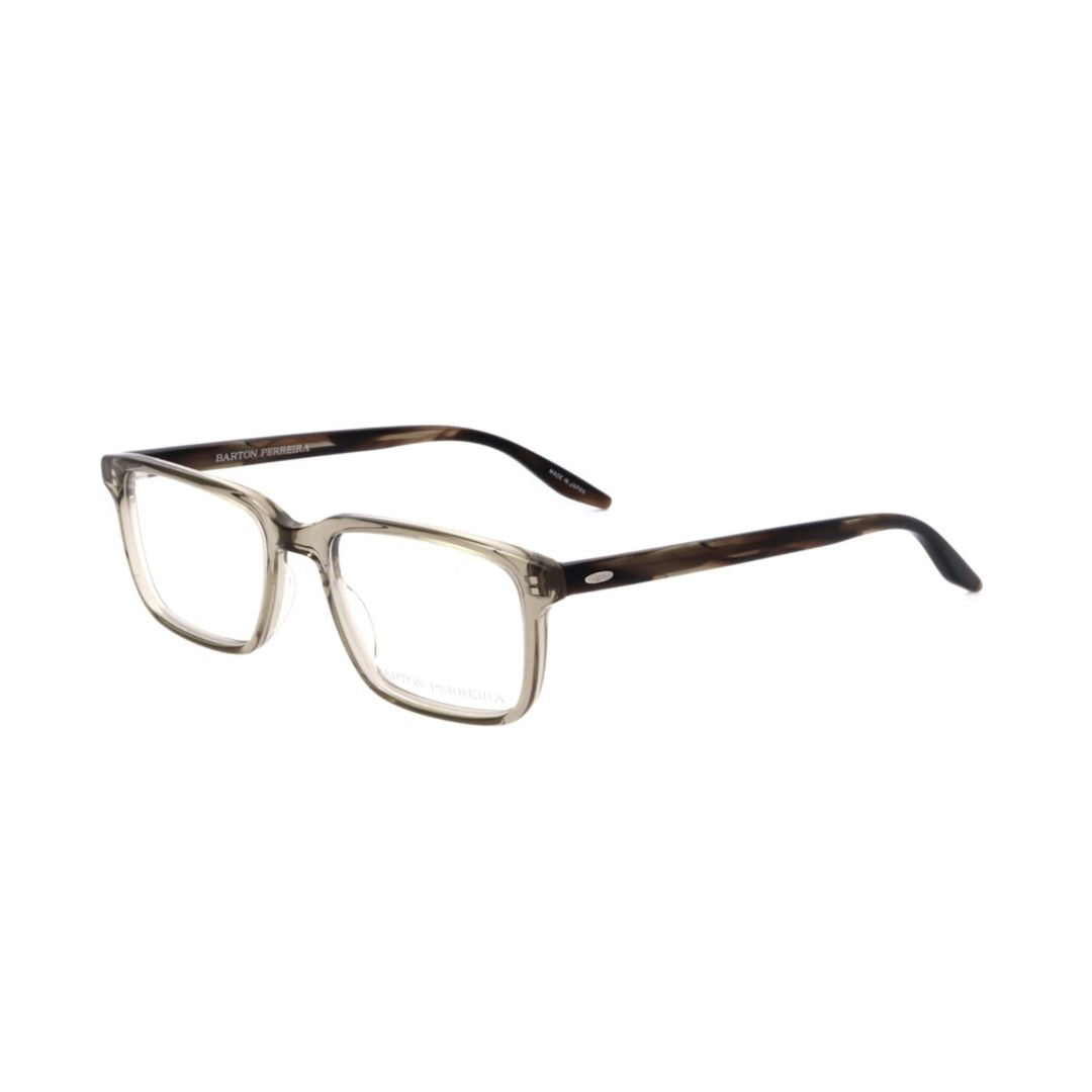 Bp5023 481ey Translucent Rectangular Frame Eyeglasses with Tortoiseshell Temples