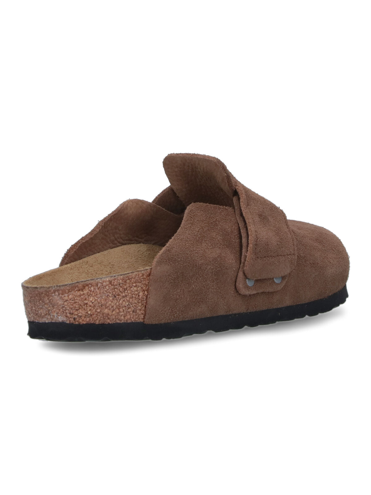 Brown Loma Suede Rounded Toe Mules