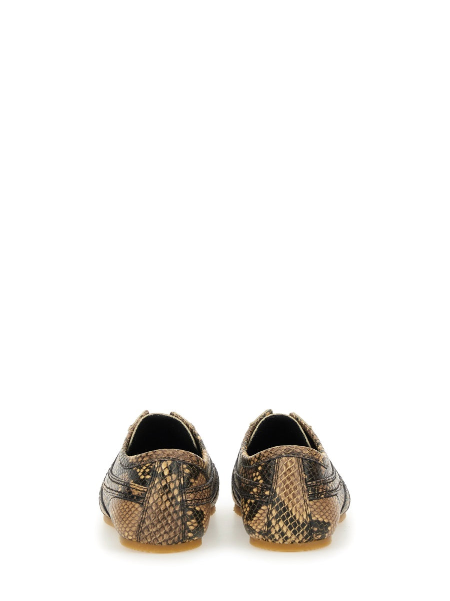 White Calf Leather Sneaker With Refined Silhouette