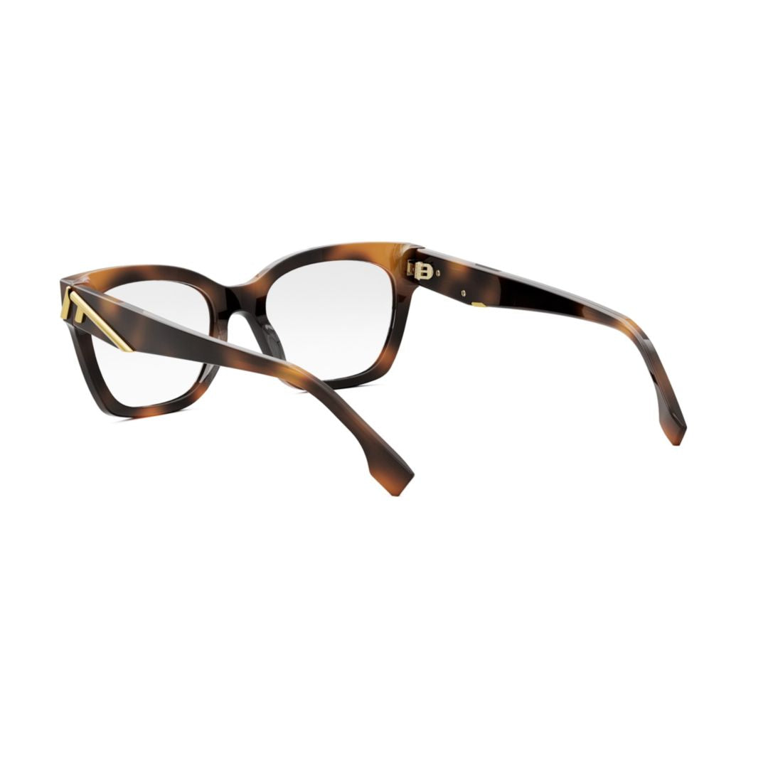 Fe50073i Oversized Square Frame Tortoiseshell Eyeglasses