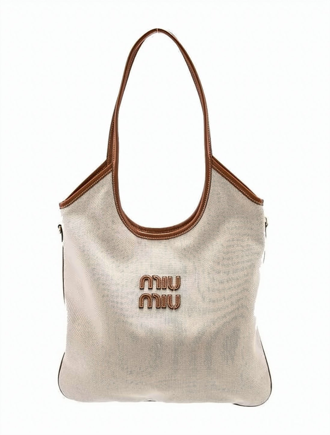 Canvas Shoulder Bag with Linen Lining