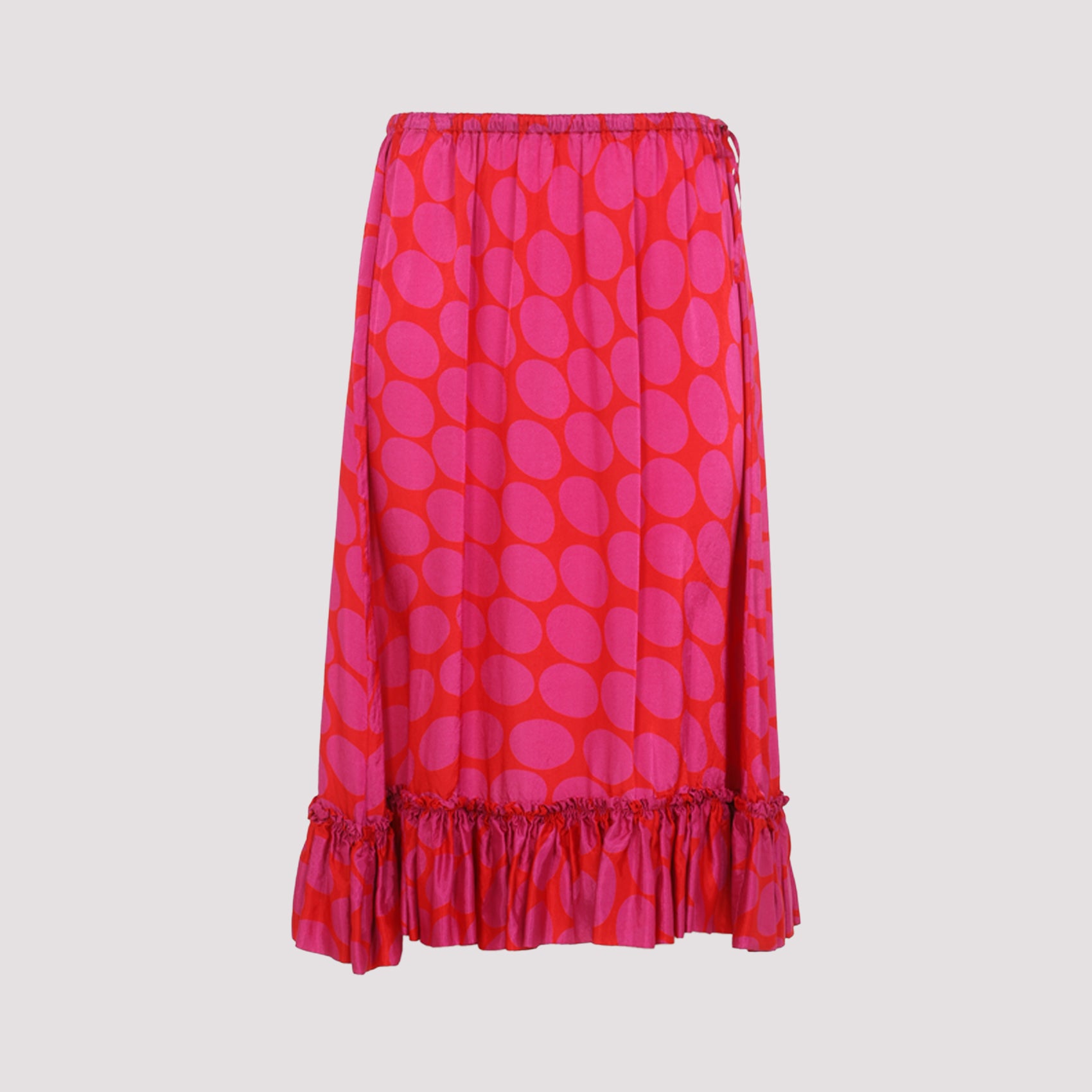 Midi Skirt with Playful Polka Dot Design