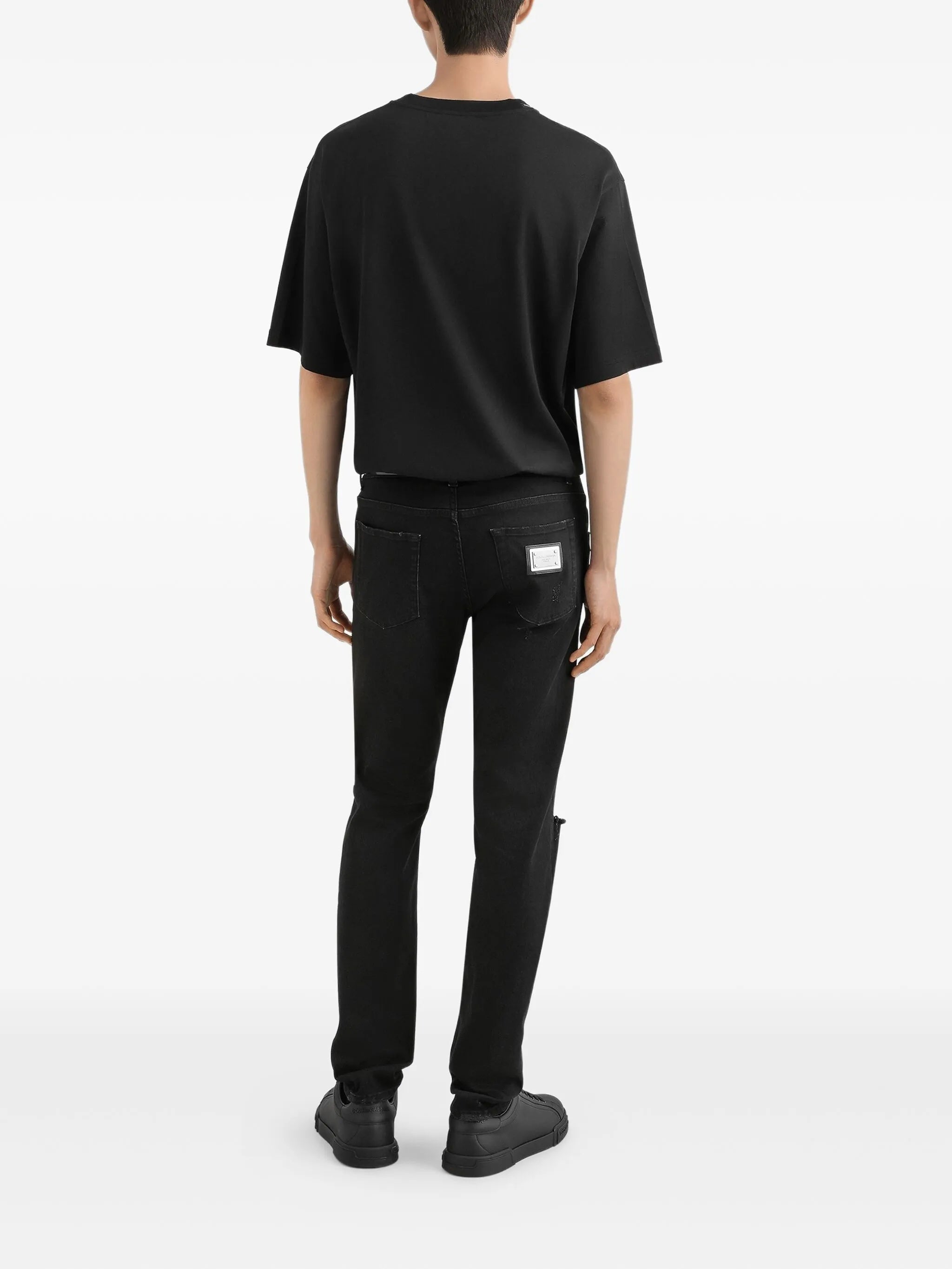 Black Classic Crew Neck Logo T-Shirt