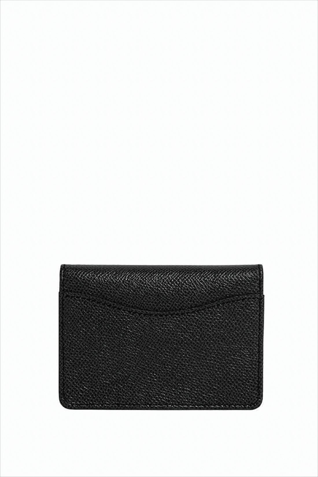 Textured Leather Card Wallet
