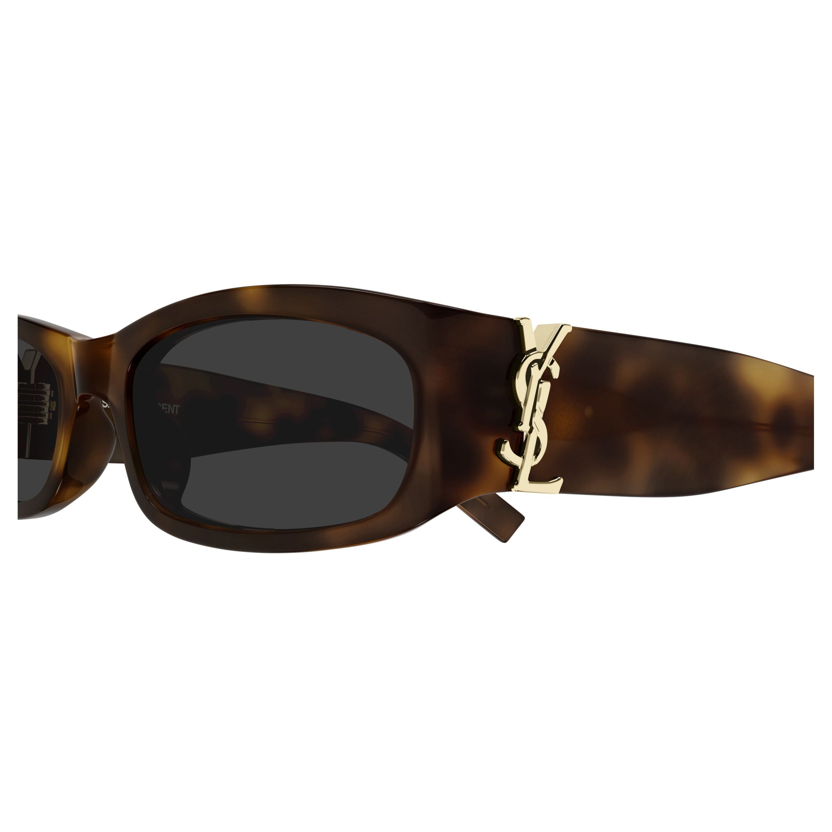Rectangular Tortoiseshell Acetate Sunglasses with Gold-tone Logo