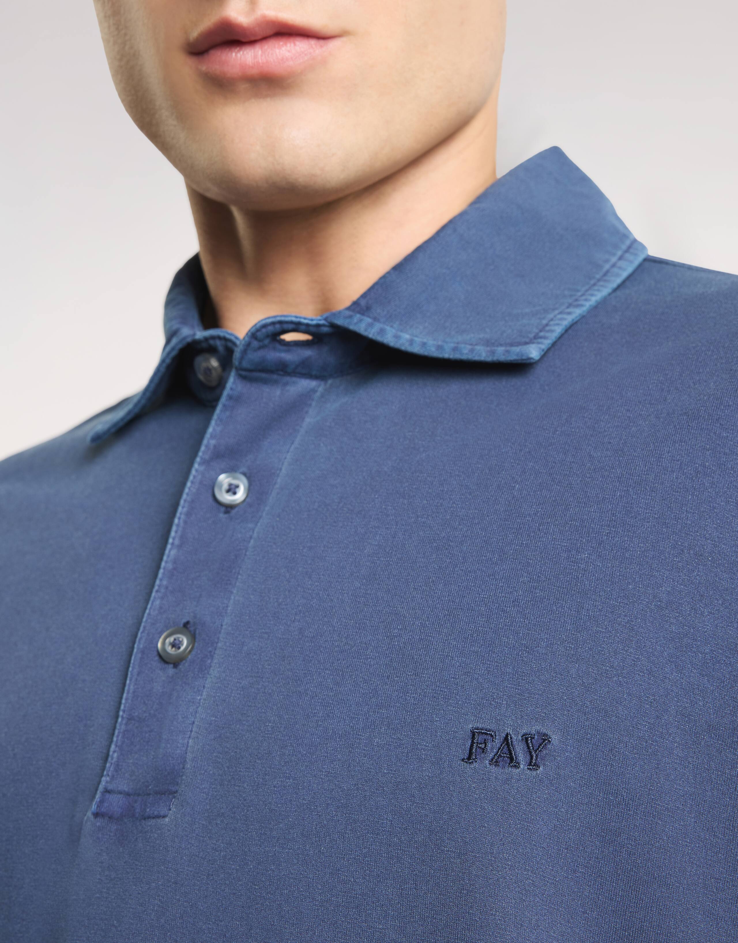 Frosted Embroidery Polo Shirt with Classic Fit