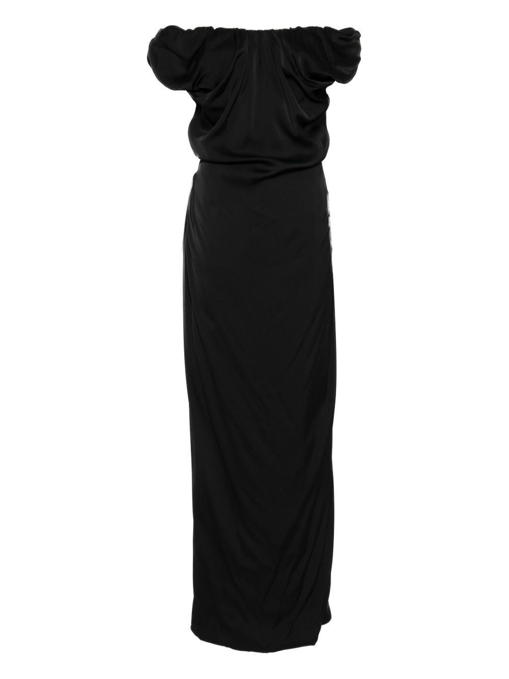 Off-Shoulder Black Maxi Dress