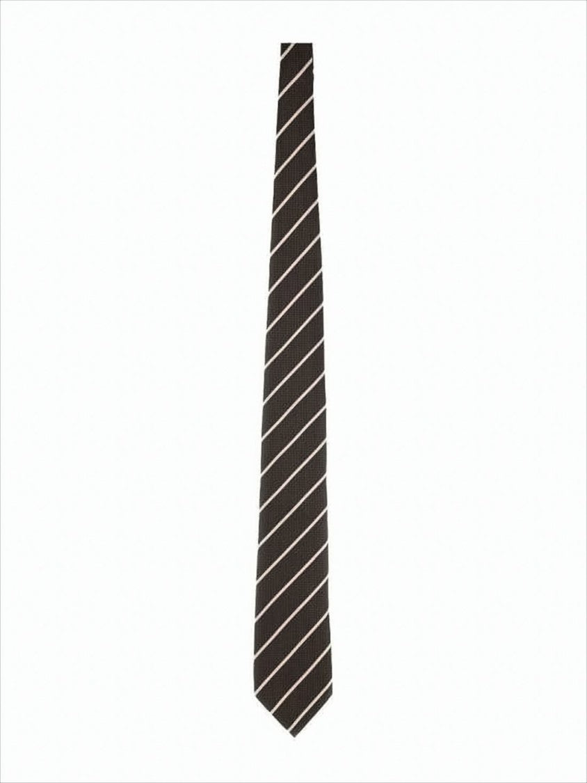 Silk Tie with Diagonal Stripes