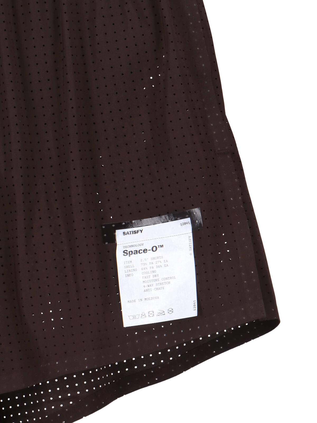 Brown Space-O Technical Perforated Shorts