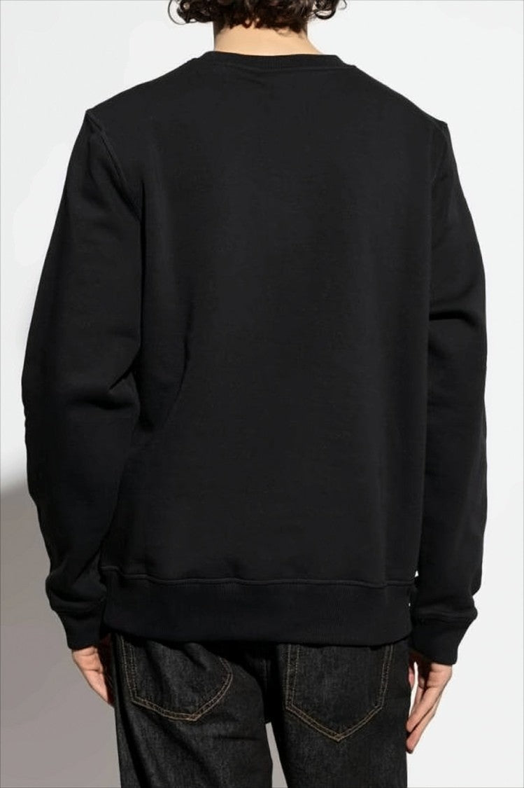 Graphic Skull Print Black Crewneck Sweatshirt