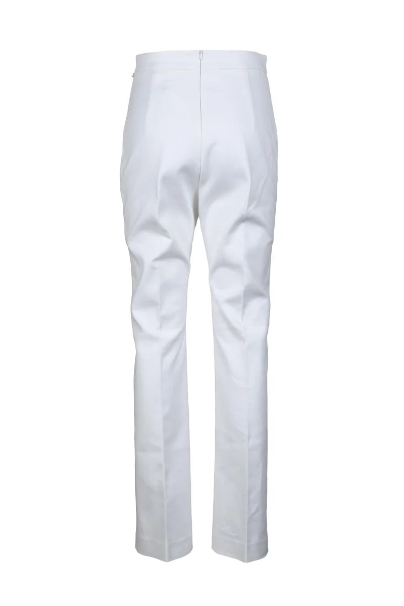 Cotton Stretch Trousers - White