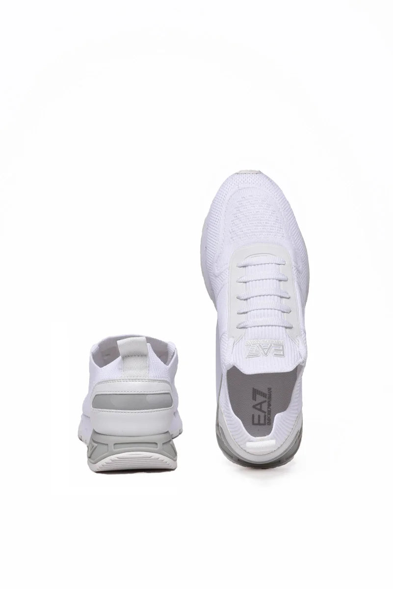 Low-Profile Sneakers with Knitted Upper