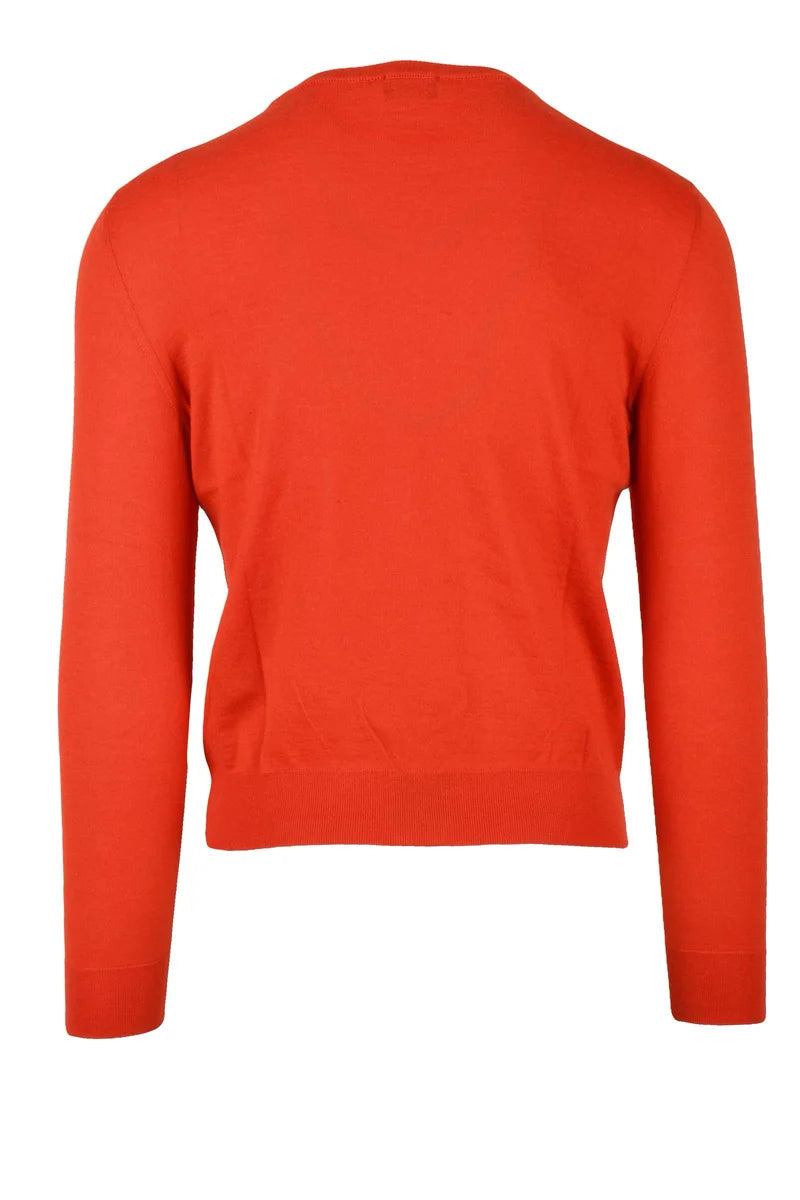 Crew Neck Cashmere Sweater - Red