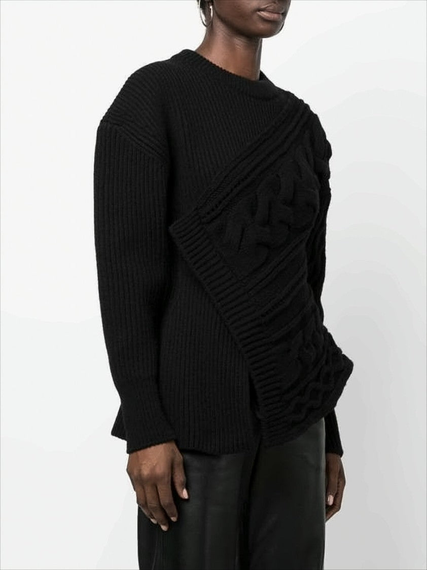 Cable Knit Panel Sweater