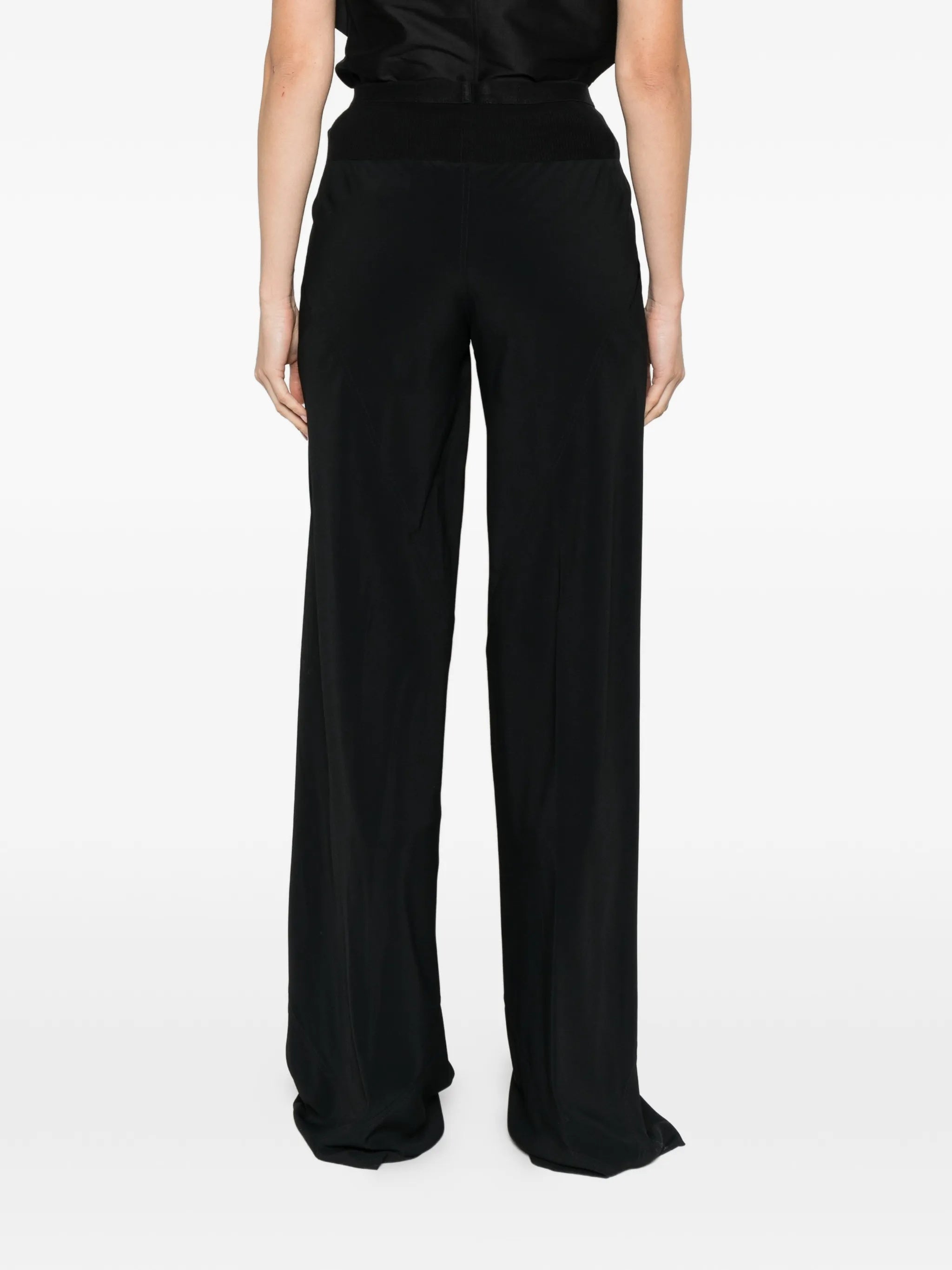 Bias Pantaloni Black Wide-Leg Trousers