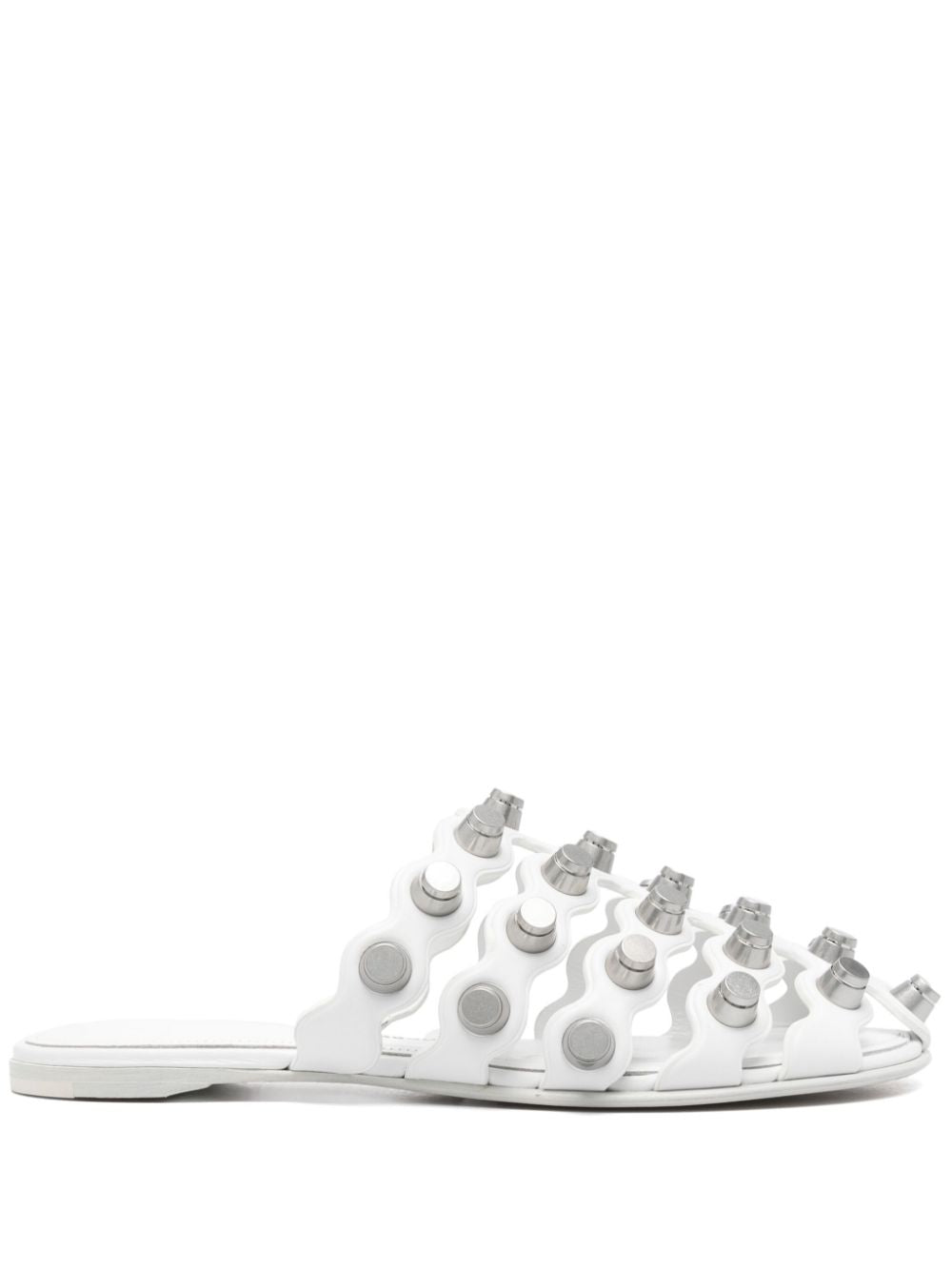 White Rexa Cage Slides With Cut-Out Design