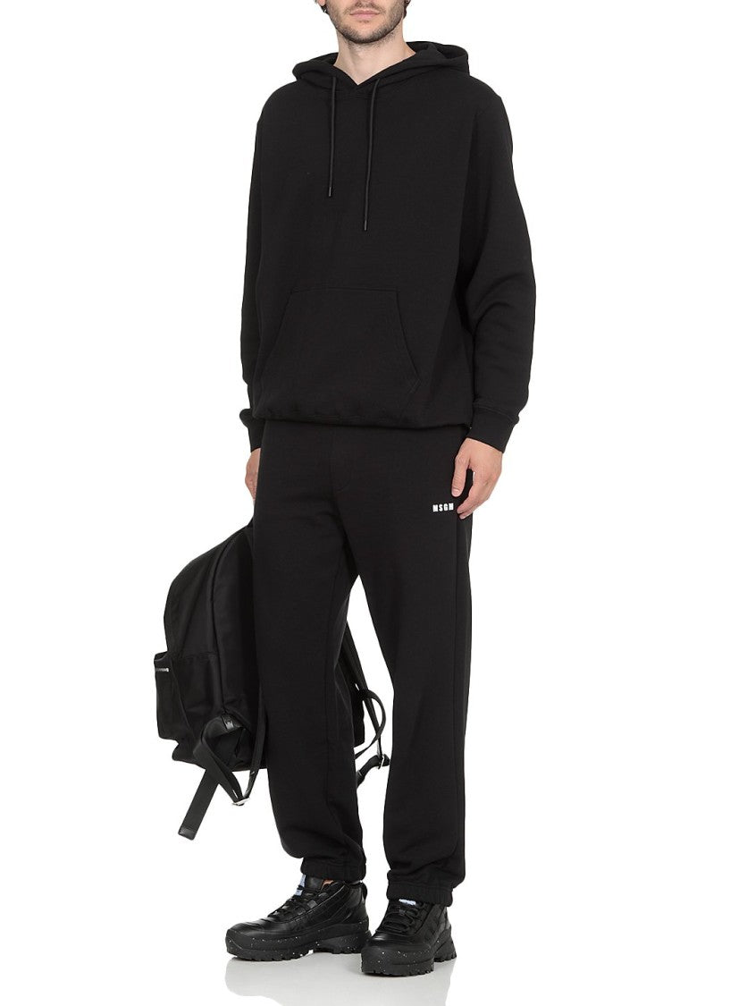 Relaxed-Fit Black Jogger Pants With Subtle Logo Detail