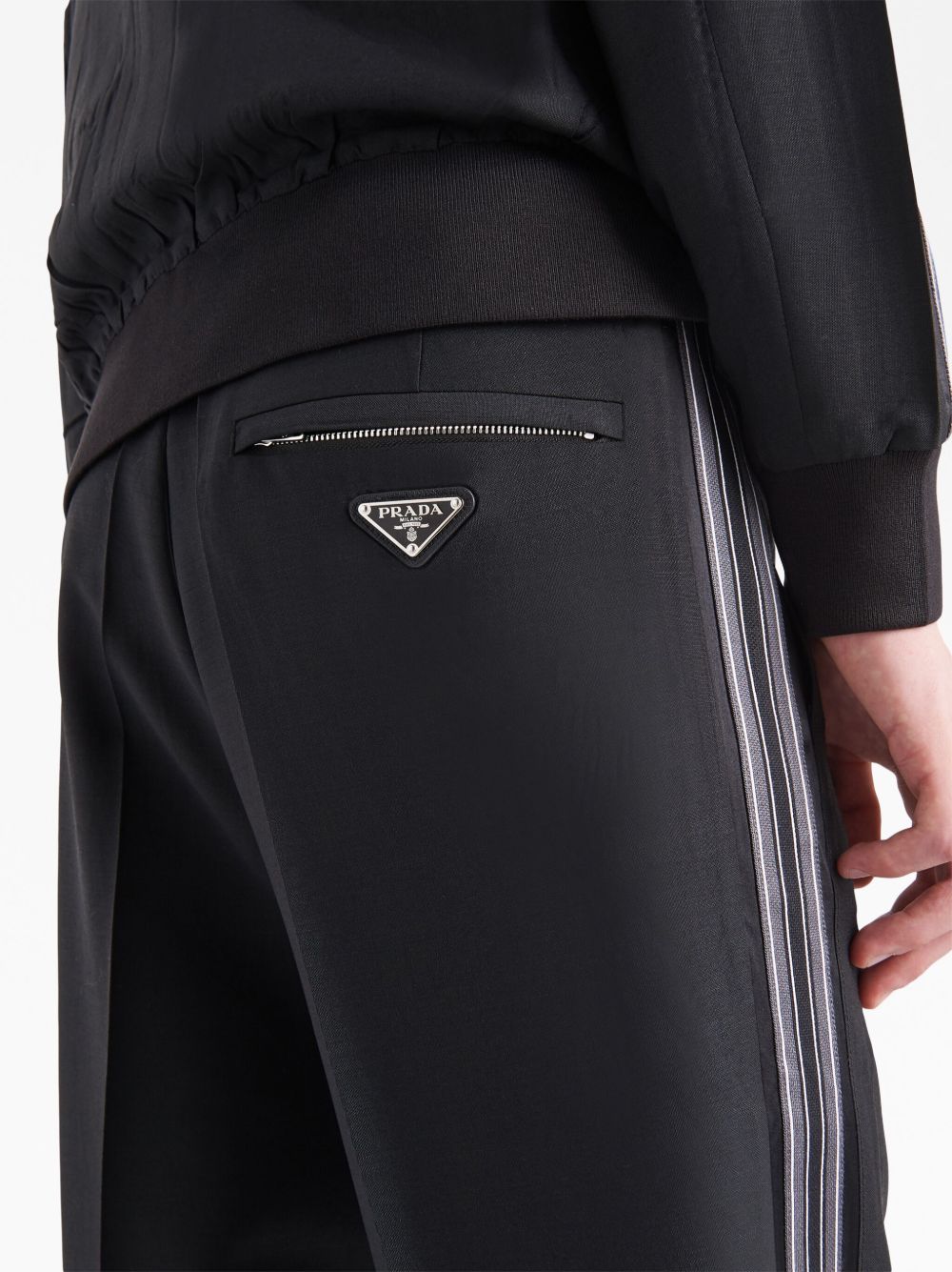 Tailored Trousers With Contrasting Side Stripes