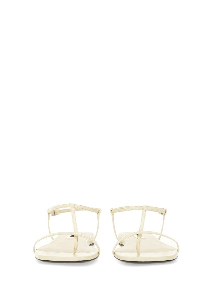 Leather Sandals With Ankle Strap