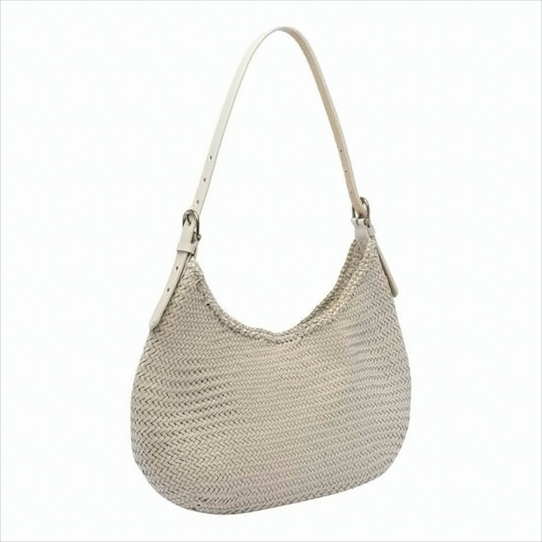 Woven Buffalo Leather Shoulder Bag