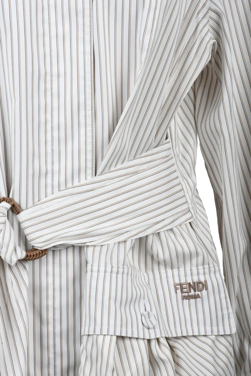 Cotton/Silk Safari Jacket - White