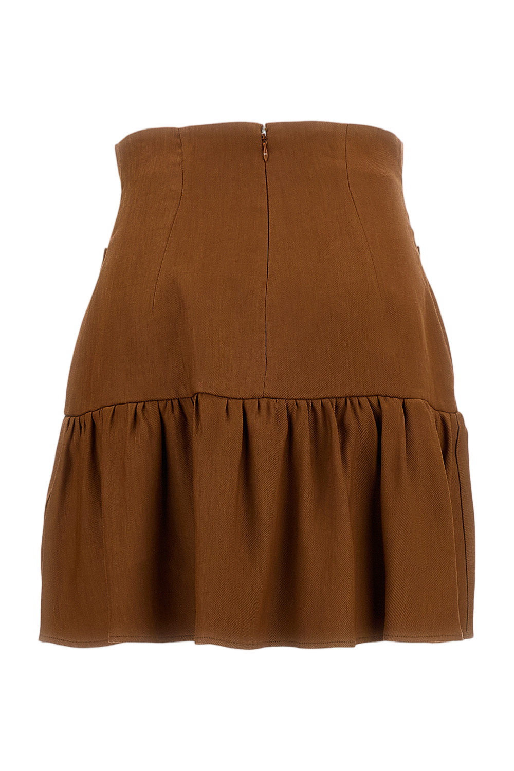 High-Waisted Mini Skirt with Gold Jewel Accents