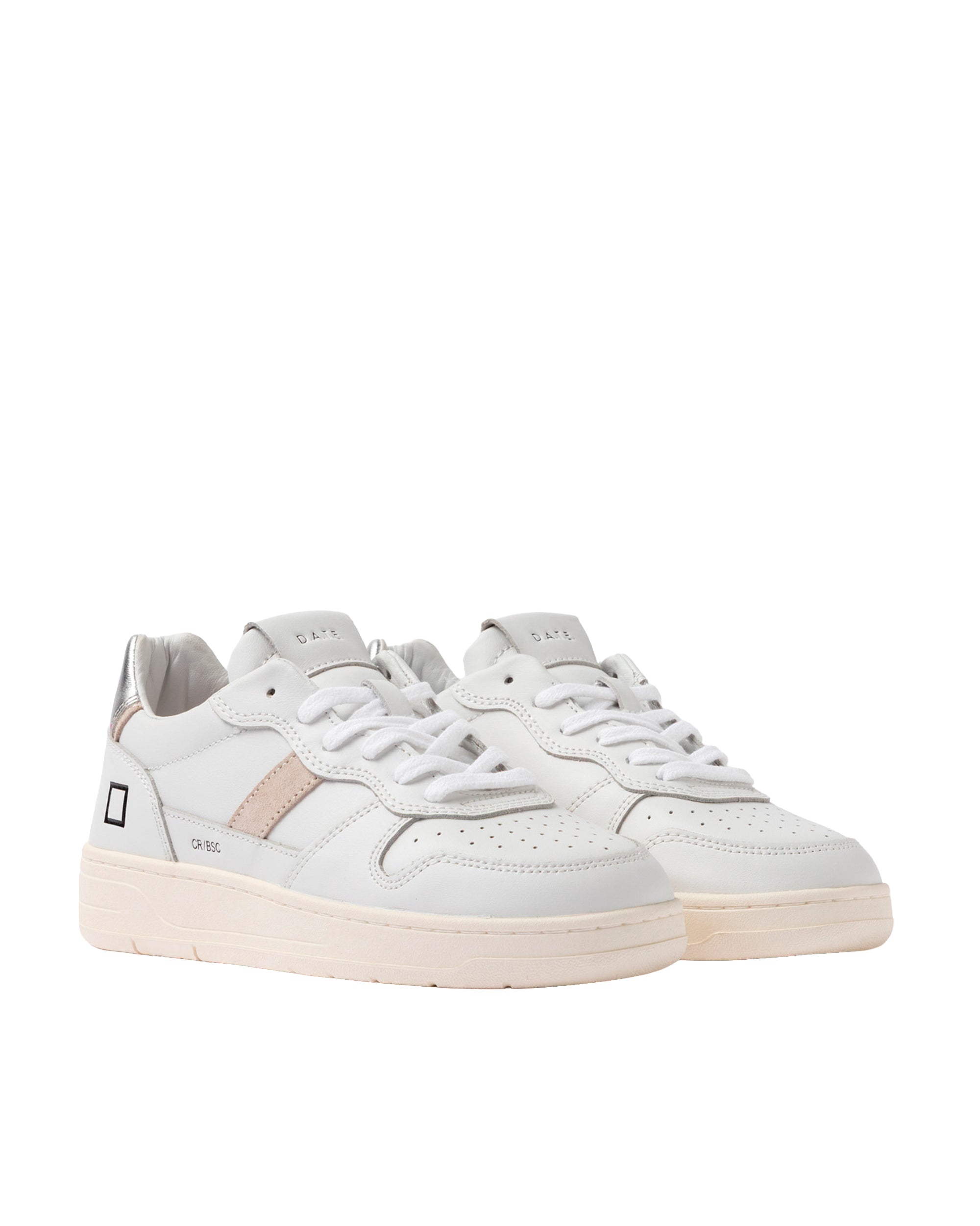 White and Silver Court 2.0 Basic Sneakers