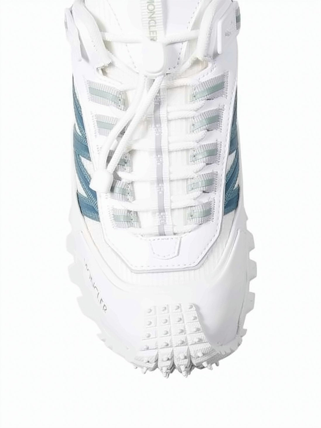 Sporty White Sneakers with Material Mix