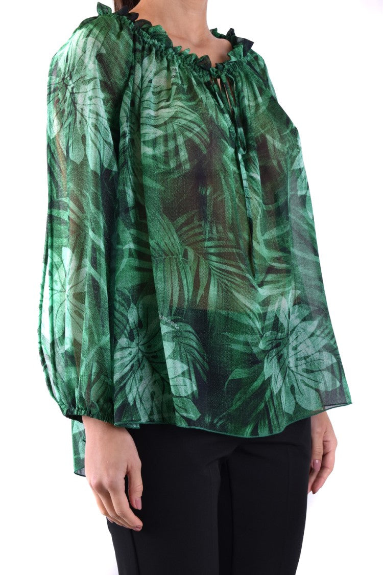 Green Shirt With All Over Print