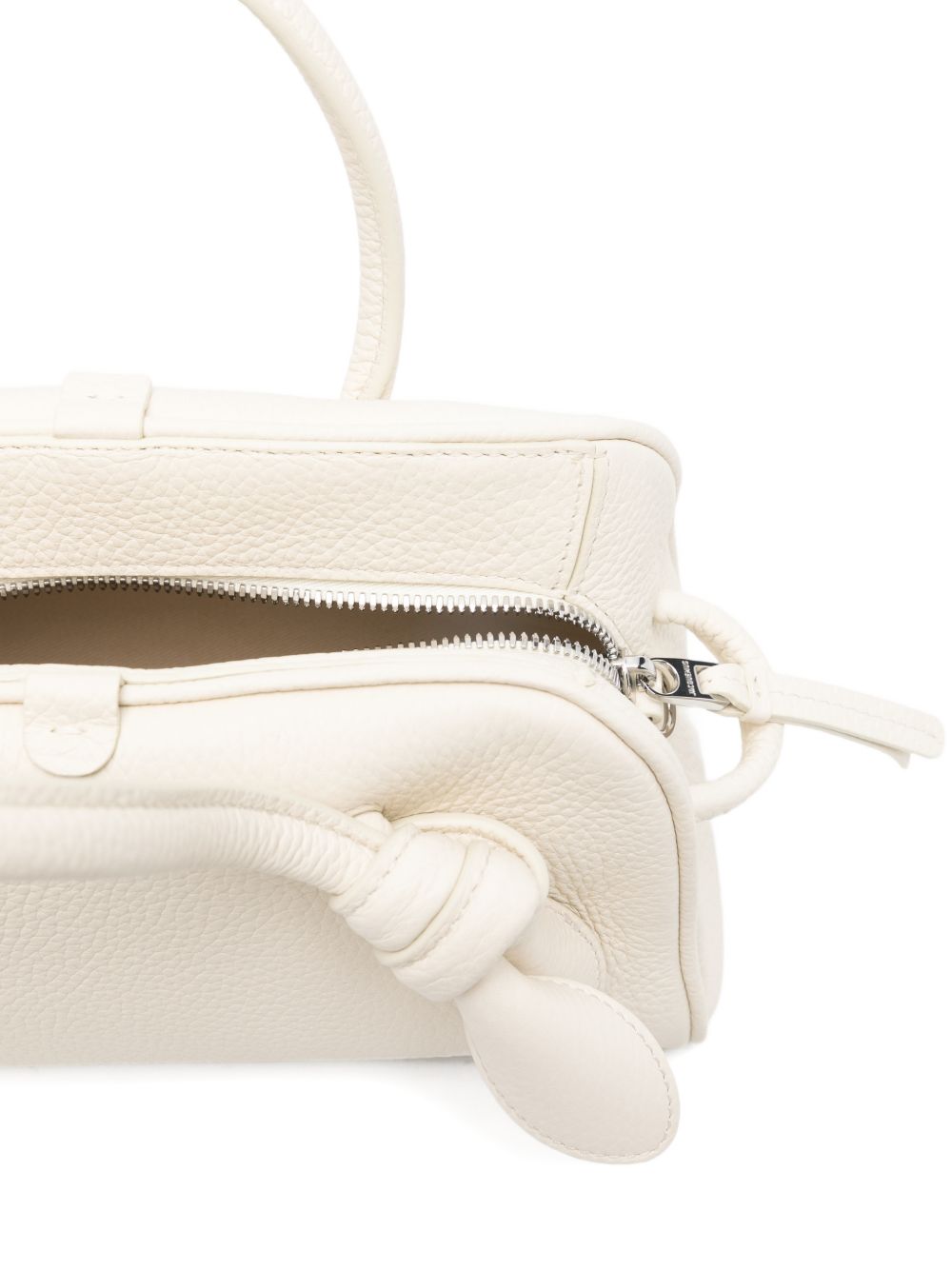 White Top Handle Knot Detail Bag