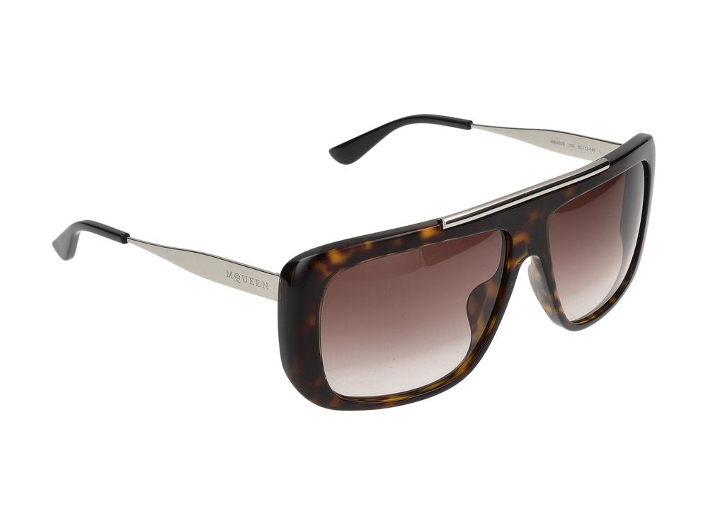 Sunglasses Alexander McQueen AM0492S 003 Havana Silver Brown 60/13/140