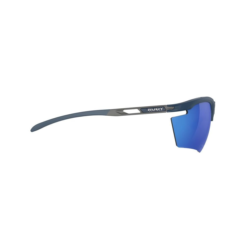 Magnus Blue Navy Matte Matte Navy Blue Semi-Rimless Sunglasses
