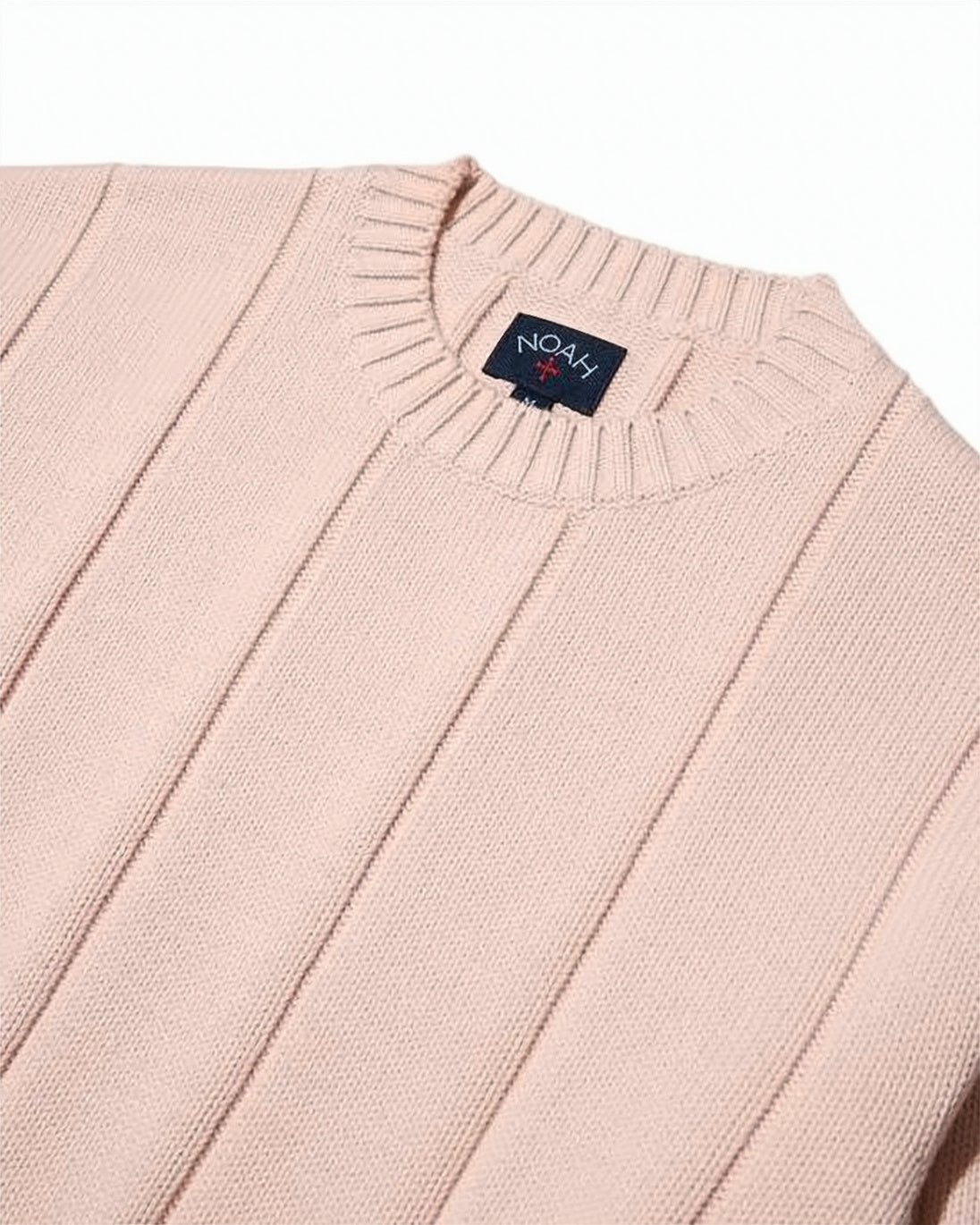 Ribbed Knit Sweater with Crew Neckline